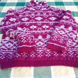 Sonoma Life Style XL Multicolored Longslvs Turtleneck Knitted Women's Sweater